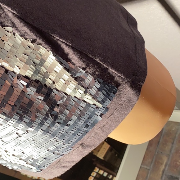 ARMANI EXCHANGE - grey tank w silver & grey sequins - S - Picture 10 of 16